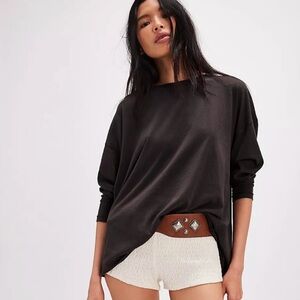 Free People Nina Tee Black